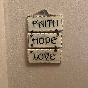 Inspirational Rustic Wall Decor: Faith Hope Love